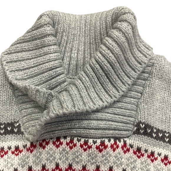 Toddler Boy Gymboree 18-24 Months Cowl Neck Gray & Red Snowman Sweater - Picture 5 of 7